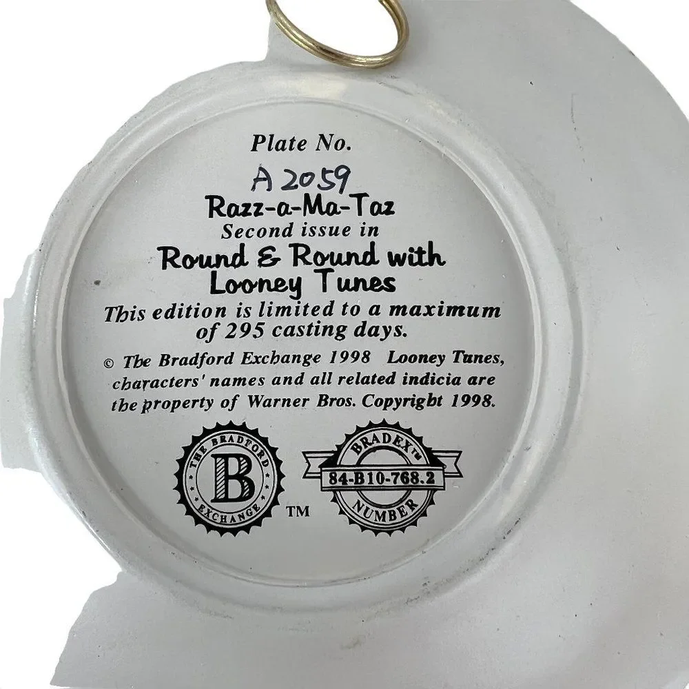 Vintage Looney Tunes Bradford Exchange Razz-a-Ma-Taz 3-D Collector's Plate